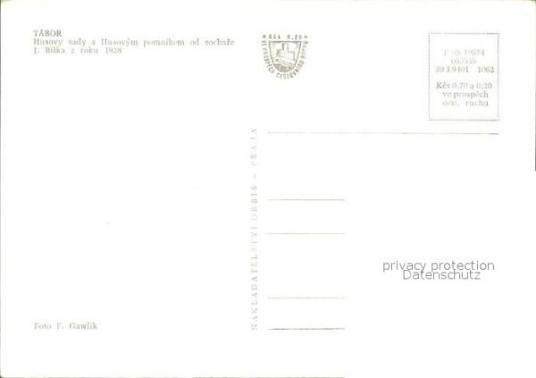 Tabor Czechia Husovy sady s Hysovym pomnikem od socha – Bild 2