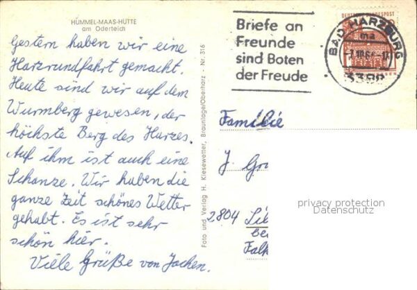Bad Harzburg Hummel Maas Hütte am Oderteich – Bild 2