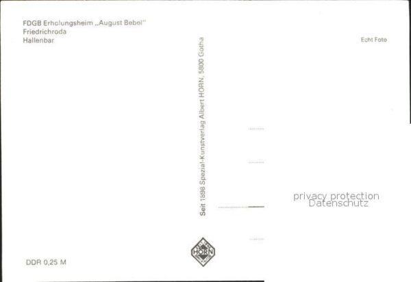 Friedrichroda FDGB Erholungsheim August Bebel Hallenb – Bild 2