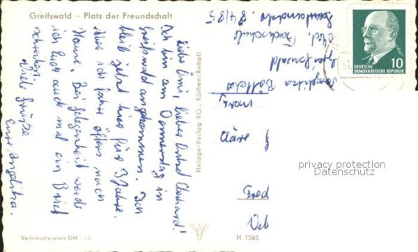 Greifswald Mecklenburg Vorpommern Platz der Freundschaft Kirche – Bild 2