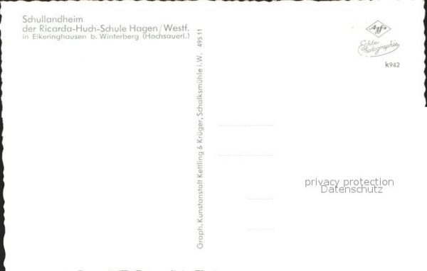 Elkeringhausen Winterberg Schullandheim der Ricarda Huch Schule H – Bild 2