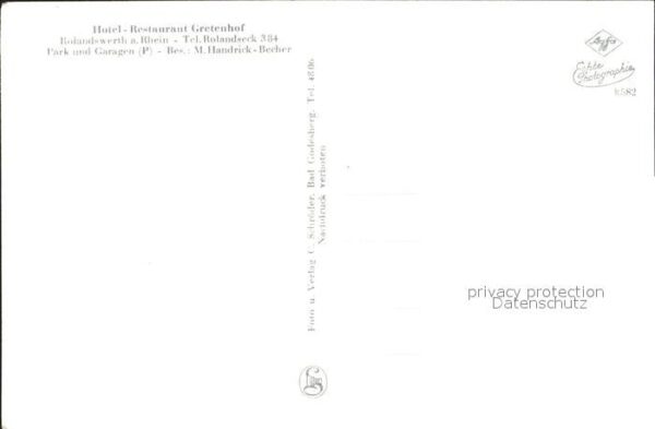 Rolandswerth Hotel Gretenhof Terrasse Rhein – Bild 2