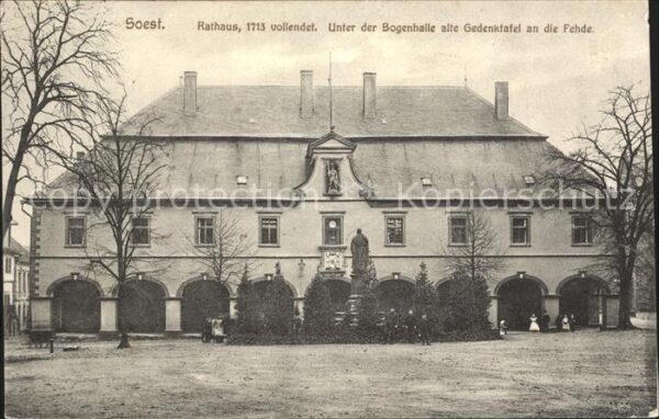Soest Arnsberg Rathaus Alte Gedenktafel unter der Boge