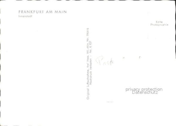 Frankfurt Main Innenstadt Fliegeraufnahme – Bild 2