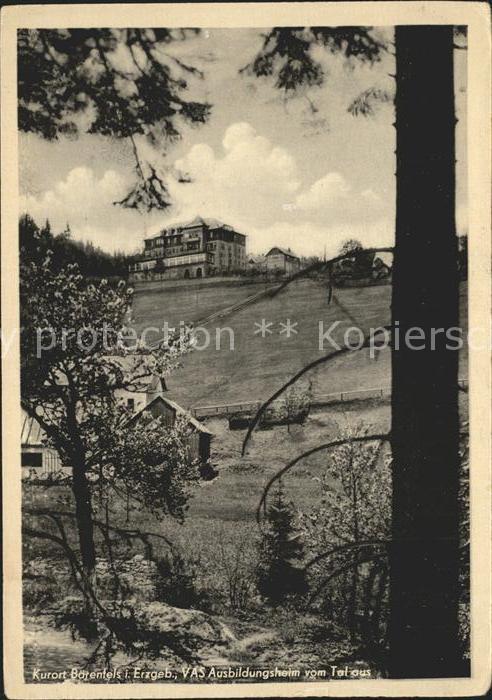 Baerenfels Erzgebirge VAS Ausbildungsheim vom Tal aus
