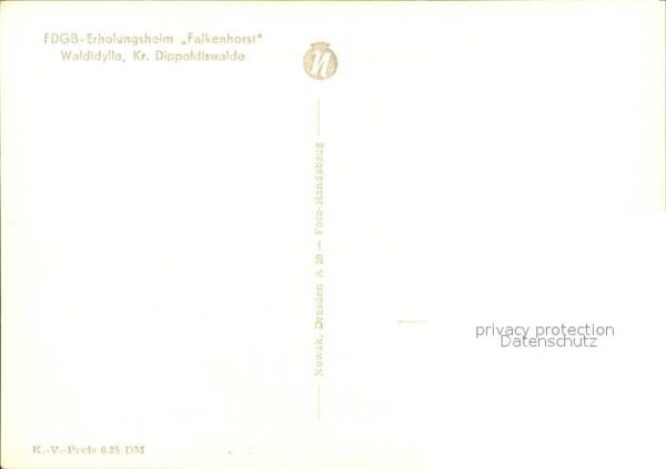 Dippoldiswalde Osterzgebirge FDGB Erholungsheim Falkenhorst Waldidyl – Bild 2