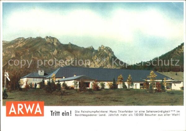 Berchtesgaden ARWA Feinstrumpfwirkerei Hans Thierfeld