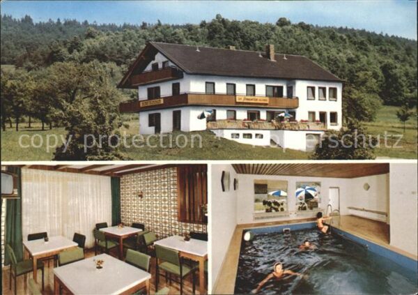 Schwabthal Cafe Pension Sonnenblick Gaststube Hall