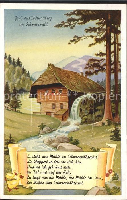 Todtnauberg Mühle im Schwarzwäldertal Gedicht