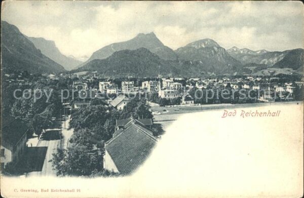 Bad Reichenhall Gesamtansicht mit Alpenpanorama