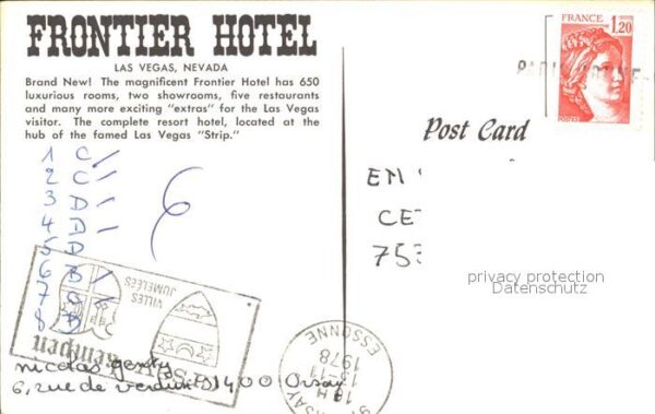 Las Vegas Nevada Frontier Hotel Swimming Pool – Bild 2