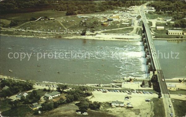 Winnipeg St Andrews Locks aerial view