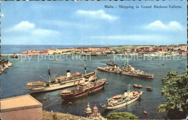 Malta Shipping in Grand Harbour Valletta