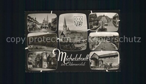 Michelstadt Teilansichten Wappen Bromsilber