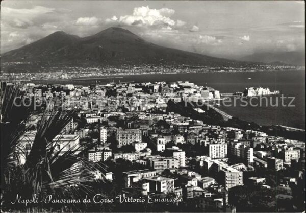 Naples Neapel Panorama da Corso Vittorio Emanuele Vul