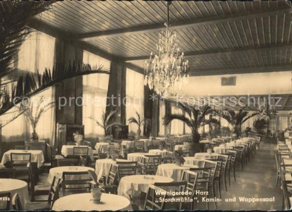 Wernigerode Harz Storchmühle Restaurant Kaminsaal Wappen