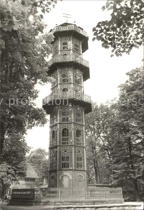 Loebau Sachsen Aussichtsturm auf dem Löbauer Berg