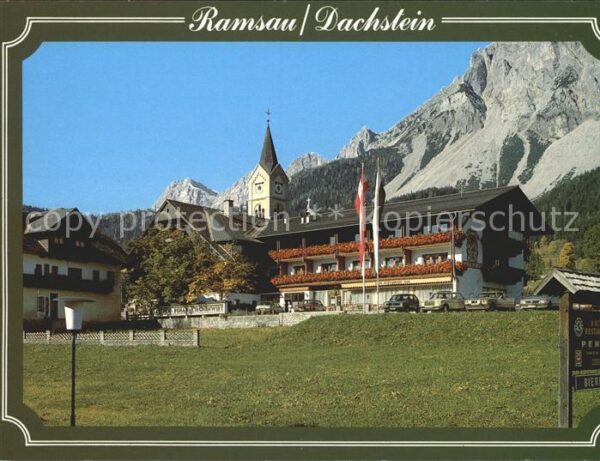Ramsau Dachstein Steiermark Ferienort Hotel Kirche Dachsteinsüdwänd