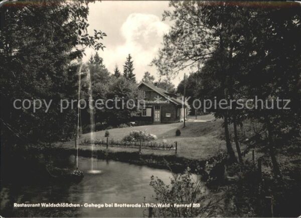 Brotterode Restaurant Waldschlösschen Gehege Teich