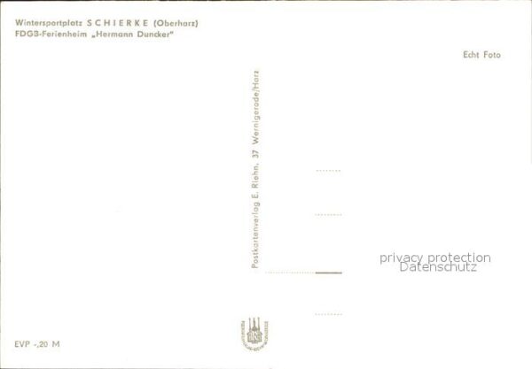 Schierke Harz FDGB Ferienheim Hermann Duncker Winters – Bild 2