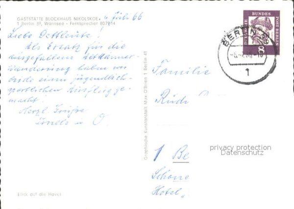 Wannsee Gaststätte Blockhaus Nikolskoe Terrasse – Bild 2