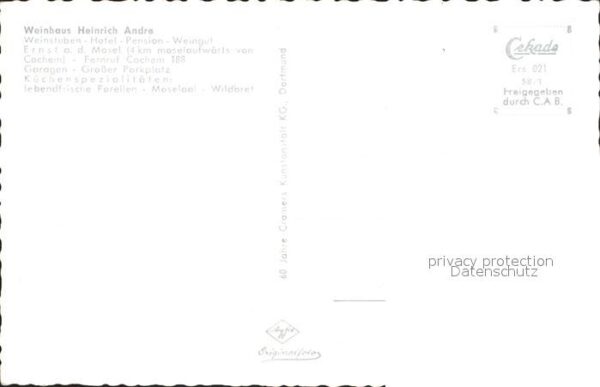Ernst Cochem Weinhaus Heinrich Andre – Bild 2