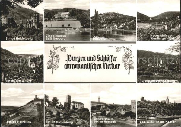 Heidelberg Neckar Burgen Schlösser am Neckar