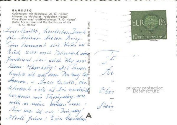 Hamburg Aussenalster Bootssteg R. G. Hansa – Bild 2