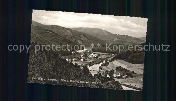 Werdohl Blick zum Rettling und Wintersohl