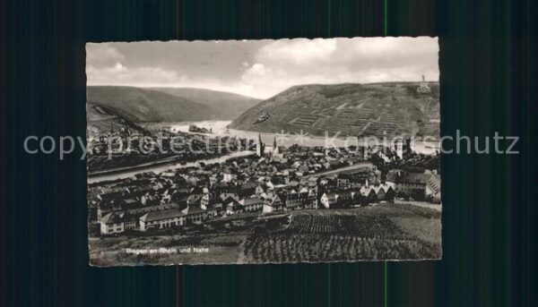 Bingen Rhein mit Nahe Panorama