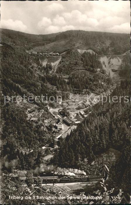 Triberg Schwarzwald Die 3 Bahnlinien der Schwarzwaldbahn Pa