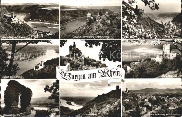Burgen am Rhein Burg Katz mit Loreley Ruine St