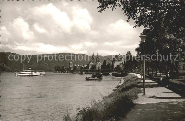 Boppard Rhein Panorama Promenade Fahrgastschiff