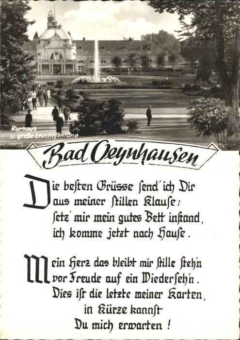 Bad Oeynhausen Kurhaus und gr Leuchtfontäne Gedicht