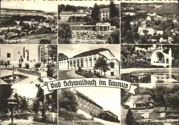 Bad Schwalbach Panorama Kuranlage Weinbrunnen Konzertp