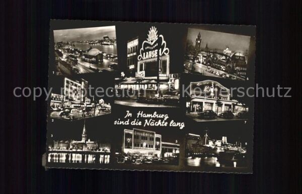 Hamburg Teilansichten bei Nacht