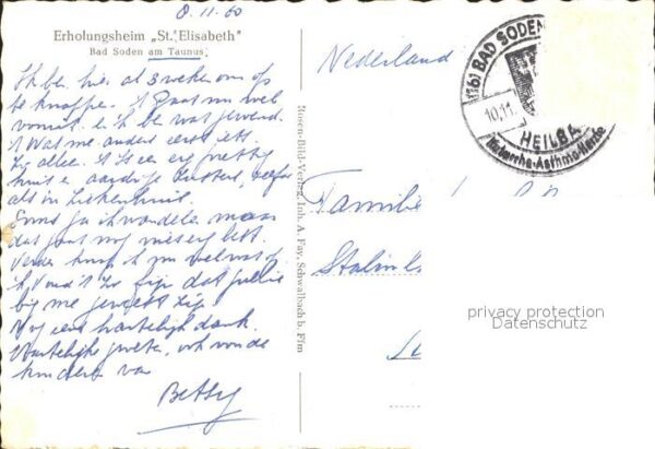 Bad Soden Taunus Erholungsheim St Elisabeth Trinkhalle B – Bild 2