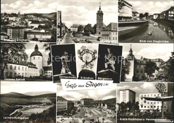 Siegen Westfalen Siegberg Marktplatz Siegbrücke Unteres