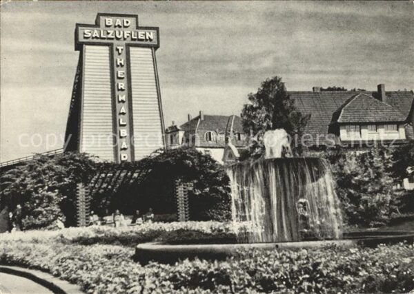 Bad Salzuflen Eingang zum Rosengarten mit Saline