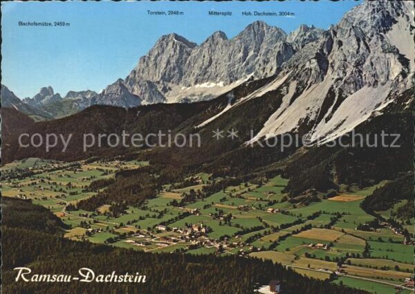Ramsau Dachstein Steiermark Totalansicht mit Bischofsmütze Torstein