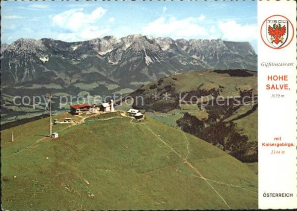 Hopfgarten Brixental Gipfelrestaurant Hohe Salve mit Kaiserg
