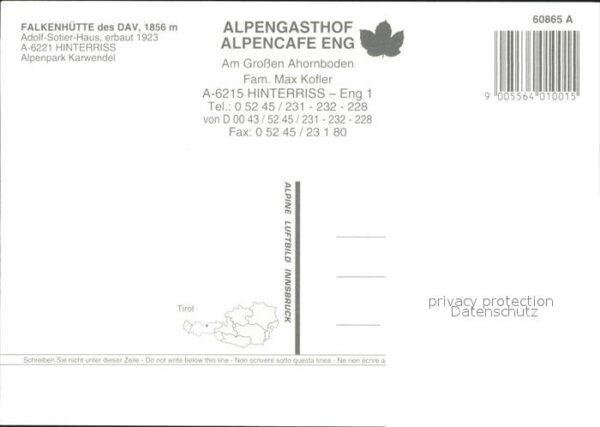 Hinterriss Tirol Falkenhütte Alpenpark Karwendel – Bild 2