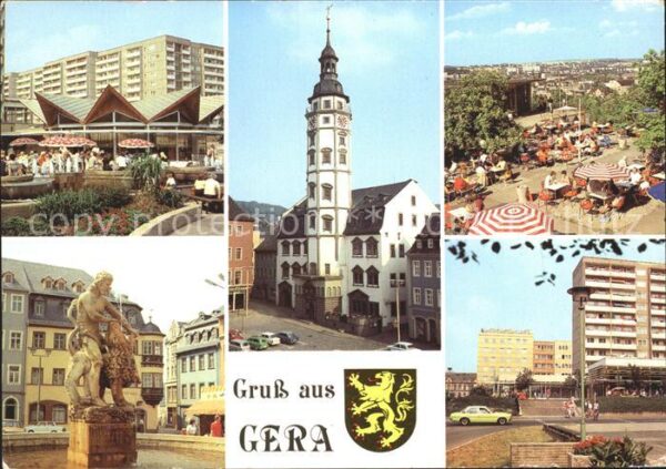 Gera Rathaus Cafe Osterstein Simsonbrunnen
