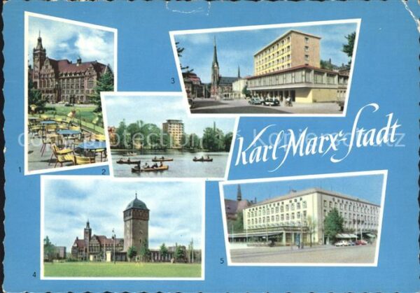 Karl-Marx-Stadt Rathaus Theaterplatz Roter-Turm Hotel-C