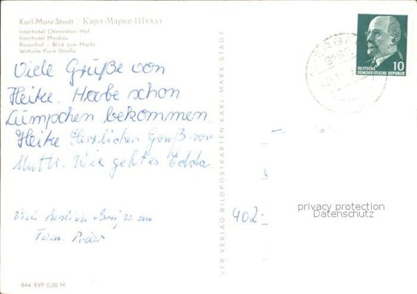 Karl-Marx-Stadt Interhotel Chemnitzer Hof und Moskau – Bild 2