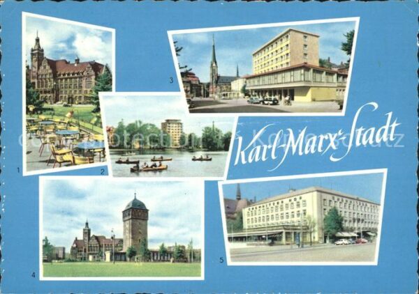 Karl-Marx-Stadt Rathaus Hochhaus am Schloßteich Theater