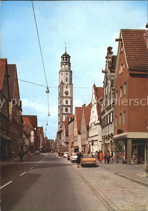 Lauingen Donau Herzog Georg Strasse mit Schimmelturm