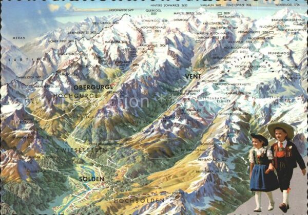 Soelden Oetztal Panoramakarte vom Inner-Ötztal Kinder i