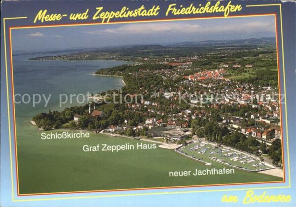 Friedrichshafen Bodensee Fliegeraufnahme Yachthafen Graf Zeppeli