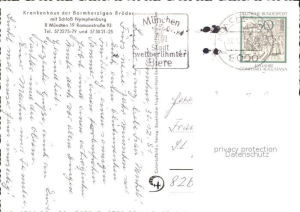 Muenchen Fliegeraufnahme Schloss Nymphenburg mit – Bild 2